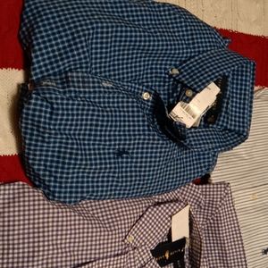 Beautiful new Ralph Lauren polo classic dress shirts all medium size top 2 slim